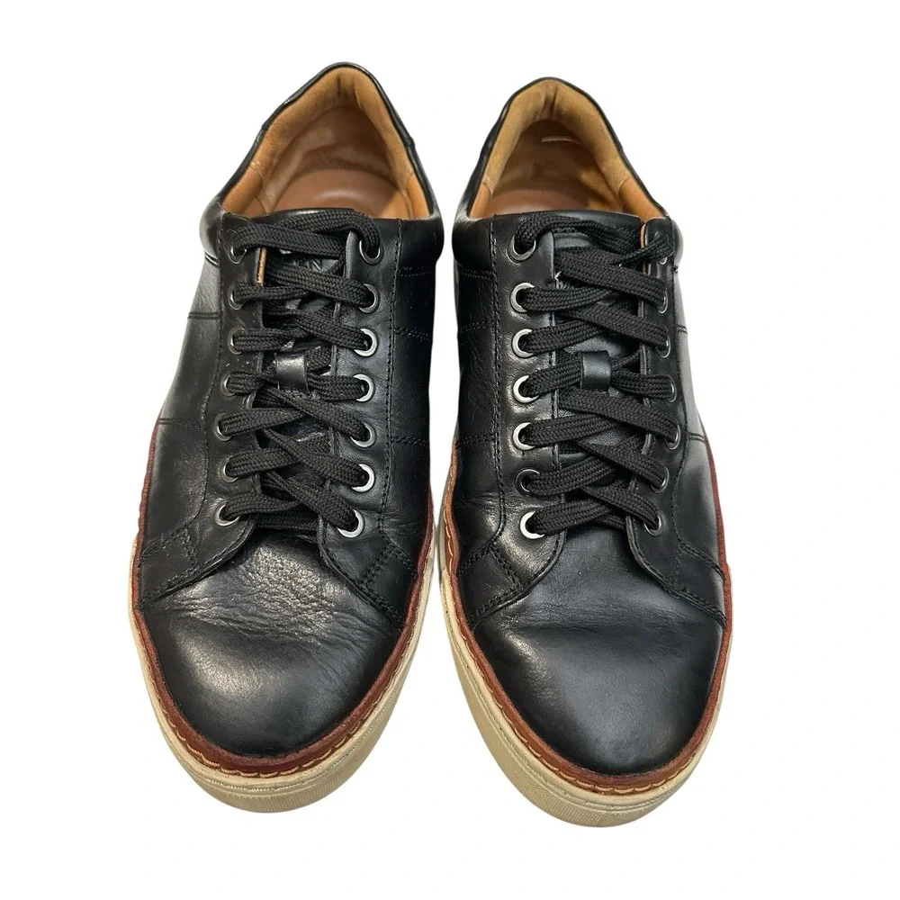Allen Edmonds PORTER CITY Casual Derby Sneakers Sz 9 Black Leather Lace Up S76-1